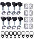 Hardtop Quick Removal Thumb Screws With Nut Washer And Tie Down D Rings For Jeep Wrangler JK YJ TJ JKU Black No Tools Needed