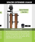 Black Rustic Sliding Barn Door Hardware Spacer Extenders Three Quarter Inch Kit Of Five For Adjustable Bypass Track