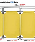 Heavy Duty Expandable Mobile Barricade With Quick Fold Portable Pedestrian Barrier Gates For Shopping Malls Bus Terminals And Escalator Safety Lines with yellow Oxford cloth and PVC structure.