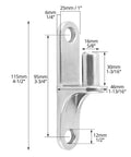 Two Pack 304 Stainless Steel Chain Link Gate Hinges With Five Eighth Inch Hinge Pin For Fence Farm And Barn Gates Wall Plate Hinges