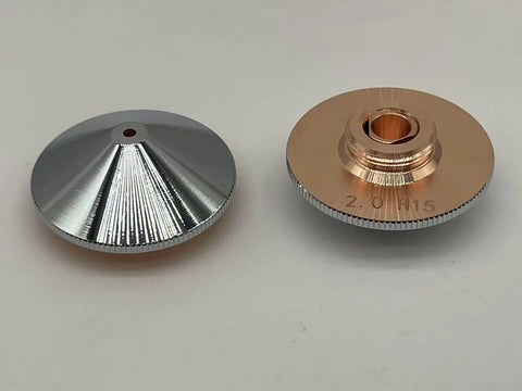 10Pcs Laser Cutting Nozzles, Double Chrome Plated, Heavy-Duty Copper Welding Nozzle for Raytools WSX Precitec Boci