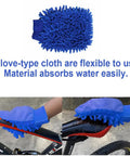 Bike cleaning mitt from All In One Bike Cleaning Kit With Chain Cleaner And Five Piece Tool Set for Mountain, Road, Motorcycle and E Bike