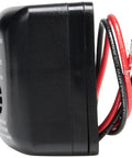 Side view of 12V LP Gas Alarm Propane Detector for home and RV use, model 20441PBL, showing direct-wired cables.
