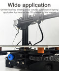 Set Of Four Heavy Duty Silicone Bed Mounts For Ender 3 Printers, installed under heated bed for vibration control.