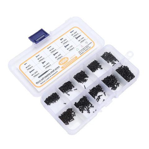 Ultimate Handy Self Tapping Screws Set In Carbon Steel With Pan Head Kit And Tweezers Ten Size Range for organizing small DIY projects