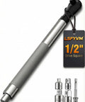 Smooth Operator Offset Extension Wrench Kit With 1/2 3/8 And 1/4 Inch Drill Adapters showing a 1/2 inch drive square ratchet with adapters.