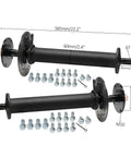 High Power 60V 2500W Brushless Rear Axle Kit With Integrated Differential And 12 To 1 Gearbox, dimensions and components shown.