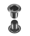 Must-Have Copper Grommets Eyelets With Washers Kit 8x4x7mm Chrome Plated close-up, black corrosion-resistant set