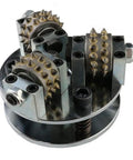 Five Inch Litchi Surface Bush Hammer Plate For Angle Grinder With 5/8-11 Thread Pro Grade Concrete Marble Granite Shaping Tool 30 Pins Per Roller
