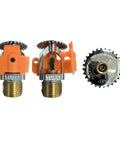 Heavy Duty Upright Fire Sprinkler Head Works Like A Dream With Standard Response At 200 Degrees For Zero Hassle Half Inch Npt Hookup And Ul And Fm Certified Safety For Automatic Fire Systems Pack Of Six Chrome Finish, chrome head with orange plastic components.