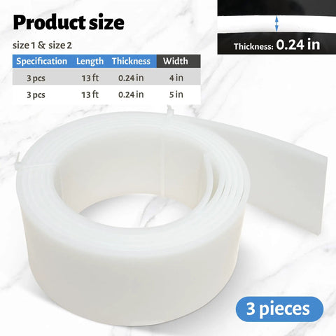 Three Pack Plastic Concrete Forms For Walkways With Easy Setup, 13 Ft Long By 5 In Wide, PE Flex Molds For Concrete Flatwork