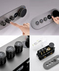 Wall Mounted Thermostatic Shower System Featuring LED Digital Display and controls for 12 Inch Rain Shower Head