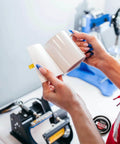 Person using Three Eighths Inch By Thirty Six Yards Five Mil Kapton Tape Polyimide High Temperature Heat Resistant Tape in workshop