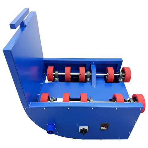 Industrial Electric Drum Rotator Mixer Spins Heavy 52 8 Gallon Drums With Smooth Variable Speed And No Sweat Operation For Effortless Mixing Of Paint Grease Easily, top view.