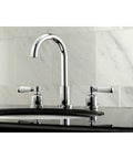 Paris Widespread Bathroom Faucet in Polished Chrome with Solid Brass Build Drip Free Ceramic Disc Cartridge Deck Mount