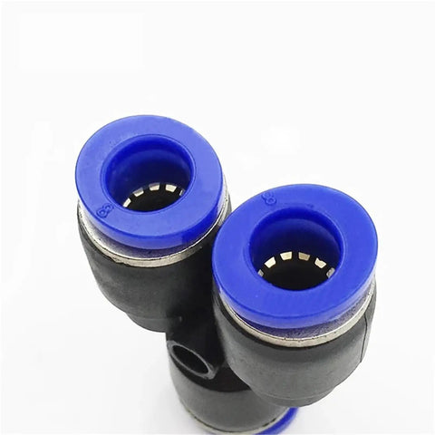 Cool 100 Pc Pneumatic Push To Connect Pipe Fittings Kit With Quick Air Hose Connector Set For Compressors And Tools In Black Blue Design Perfect For Pro Jobs, 8mm fittings