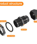 Exploded view of 50 Pcs Adjustable Cable Gland Kit PG7 PG9 PG11 PG13.5 PG16 PG19 Waterproof Conduit Fittings showing components.