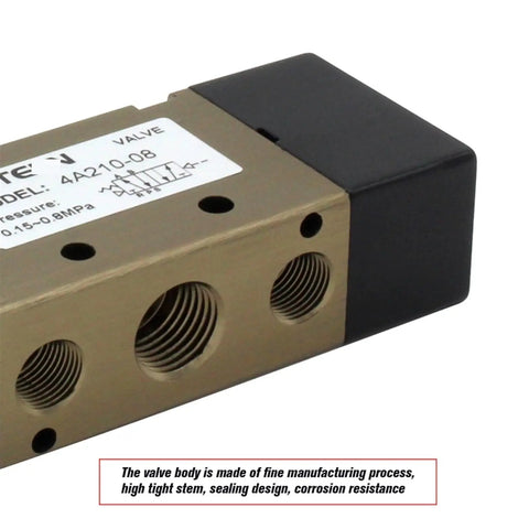 Slick Single And Double Acting Pneumatic Control Valve With 6 mm Fittings For Small Cylinders And Reversing Direction Flow Built For Reliable Performance And Easy Setup In Heavy Duty Industrial Automation Applications