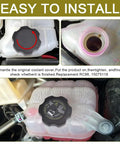 Radiator Surge Tank Cap Easy Install Coolant Cap For Cars Car Cooling Water Tank Cover, shown installed on a GM vehicle, OEM 15075118 RC98