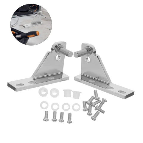 Beefy Heavy Duty Refrigerator Door Hinges Replacement Kit 4 Pack For Commercial Kitchens And Freezers Moistureproof Zinc Alloy Fridge Hinges With Easy Installation, silver hinge pair with screws