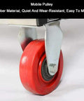 Wheel of Pro Grade Heavy Duty Wire Spool Rack Cart With Cable Dispenser And Storage Tray for easy mobility