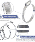 Tough As Nails Heavy Duty Stainless Steel Hose Clamps Four Pack Adjustable From 2.75 To 3.5 Inches Ideal For Fuel Injection Lines Plumbing Automotive And Mechanical Projects Durable Grips For Everyday DIY