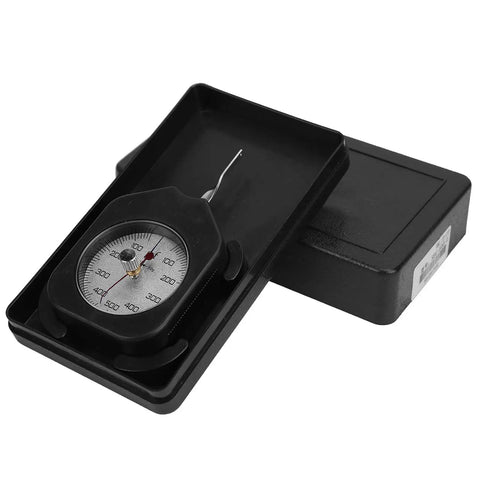 Dial Tension Gauge 500G High Accuracy Tension Meter Tester With Dual Pointer Portable Gram Force Gauge Tensiometer For Electronic Switches Relays Micro Switches And Spring Tension Testing, black ABS alloy dial gauge in case