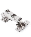 1Pc Folded Cabinet Door Hinge With Screw, Nickel Plated 1.2mm Thick Cold Rolled Steel, Fits 16-40mm Doors, 135-170 Degree Opening