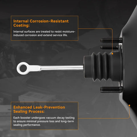 Bulletproof Vacuum Power Brake Booster Straight Swap For Chevy Tahoe GMC Yukon showing corrosion-resistant coating details.