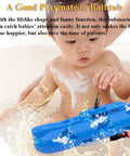 Child playing with Electric Submarine Bath Toy For Kids, Cool Military Submarine Model That Floats And Dives In Bathtub Or Pool