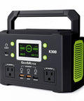 Badass 300W Portable Power Station With 222Wh Capacity And Pure Sine Wave Solar Generator For Camping And Outdoor Adventures compact design with folding handle.
