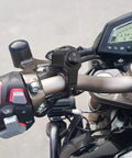 Close-up of a 12V Waterproof Handlebar Switch For Motorcycles And ATVs UTVs And Scooters, Universal 7/8 Inch (22mm) Fit on motorcycle handlebar