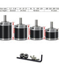 36mm Planetary Gear Motor Gearbox For DC Brushed Motors 6mm Shaft 1 To 100 Gear Ratio with gears and tools shown