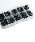 300-Piece Black Nylon Hex Spacer And Standoff Kit M3 Threaded Plastic Non-Conductive High Temperature Resistant Insulation Ready For DIY-Friendly Electronics Home Projects And Telecom Installations, in organizer box