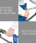 Portable Foldable Metal Framed Hammock With Cup Holder And Built In Storage Pocket And Quick Fold System setup details