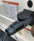 Y-30 Golf Cart Charging Power Cord Built Like A Tank 14 Awg Heavy Duty Workhorse For Coleman Dr48v And Kandi Agm Kruiser 4P Black 16 Ft ETL Listed plug connected to the golf cart.