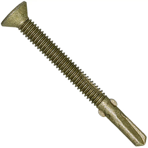 Heavy Duty Self Drilling Wood To Metal Screws With T Thirty Torx Star Heads built tough, 2-3/4 inch bronze screw with sharp tip.