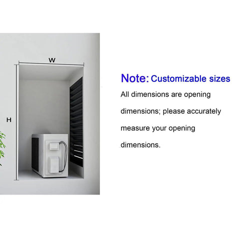 Heavy Duty Aluminum Drywall Access Panel With Flush Mount Hidden Inspection Door, Seamless Gypsum Cover, customizable size dimensions shown.
