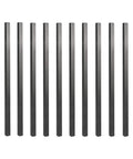 Baluster Set Of Ten Three Quarter Inch Square Balusters 32 Inch Long Powder Coated Black Heavy Gauge Galvanized Steel For Durable Deck Railings