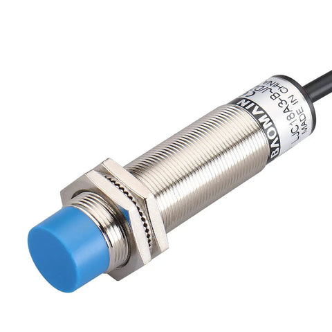 M18 Capacitive Proximity Sensor Switch 1 to 10mm Detect Range NC Output AC 90 to 250V 200mA 18mm Cylinder Style for Industrial Automation