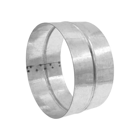 Metal Vent Duct Connector For Dryer System, Built Tough Rigid Galvanized Vent Coupler, 7 inch galvanized iron duct coupling