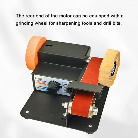 Mini Belt Grinding Machine With Stepless Speed Control For Rust Removal Polishing Engraving And Derusting Durable Sanding Tool with grinding wheel.