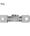 Front view of Two KP08 Pillow Block Bearings 8mm Bore Zinc Alloy Flange Mount Housing ABEC 3 P6 Precision, rustproof shaft support