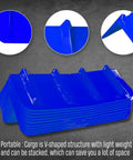 Built Tough 10 Pack Blue V Shaped Corner Protectors Heavy Duty Wide Wing Edge Guards 8X8X24 Inch HDPE stackable truck cargo stabilizers