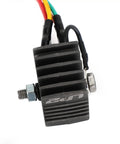 Ride Ready Motorcycle Voltage Rectifier And Regulator For Vintage CB CL SL 100 125 S Bikes From The 1970s High Efficiency Synchronous Rectification With Low Heat Durable Electrical Rectifier Module Replacement, close-up view showing wires and connectors.