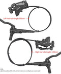HAIKS MT200 hydraulic disc brake set for mountain bikes; front 850mm and rear 1450mm hoses, 2-piston calipers, aluminum.