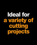 Image with text 'Ideal for a variety of cutting projects' highlighting the use of Eight Inch Comfort Grip Titanium Multipurpose Scissors With Ergonomic Handles For Everyday Cutting Tasks Perfect For Home Office DIY Projects Multicolor 3 Pack