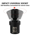 Pro Grade One Quarter Inch Drive Impact Socket Set With Universal Deep Standard Torx And Inverted Torx Sockets 6 Point Design