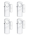 Loud Wireless Door And Window Alarm Pack Easy Install Magnetic Sensor Burglar Alarm System For Home Office Kids Safety 4 Pack