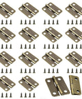 Antique Bronze Mini Hinges 25x19mm 50 Pack with 200 matching screws for DIY wooden jewelry boxes and cabinets